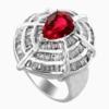 3.61 karátos rubin gyémánt gyűrű in 14k fehér arany
