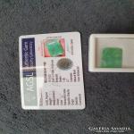 Columbiai smaragd fazettázott drágakő certivel 15.1 Ct