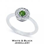 Isola zöld gyémánt gyűrű - 0,38 karát - kifutott